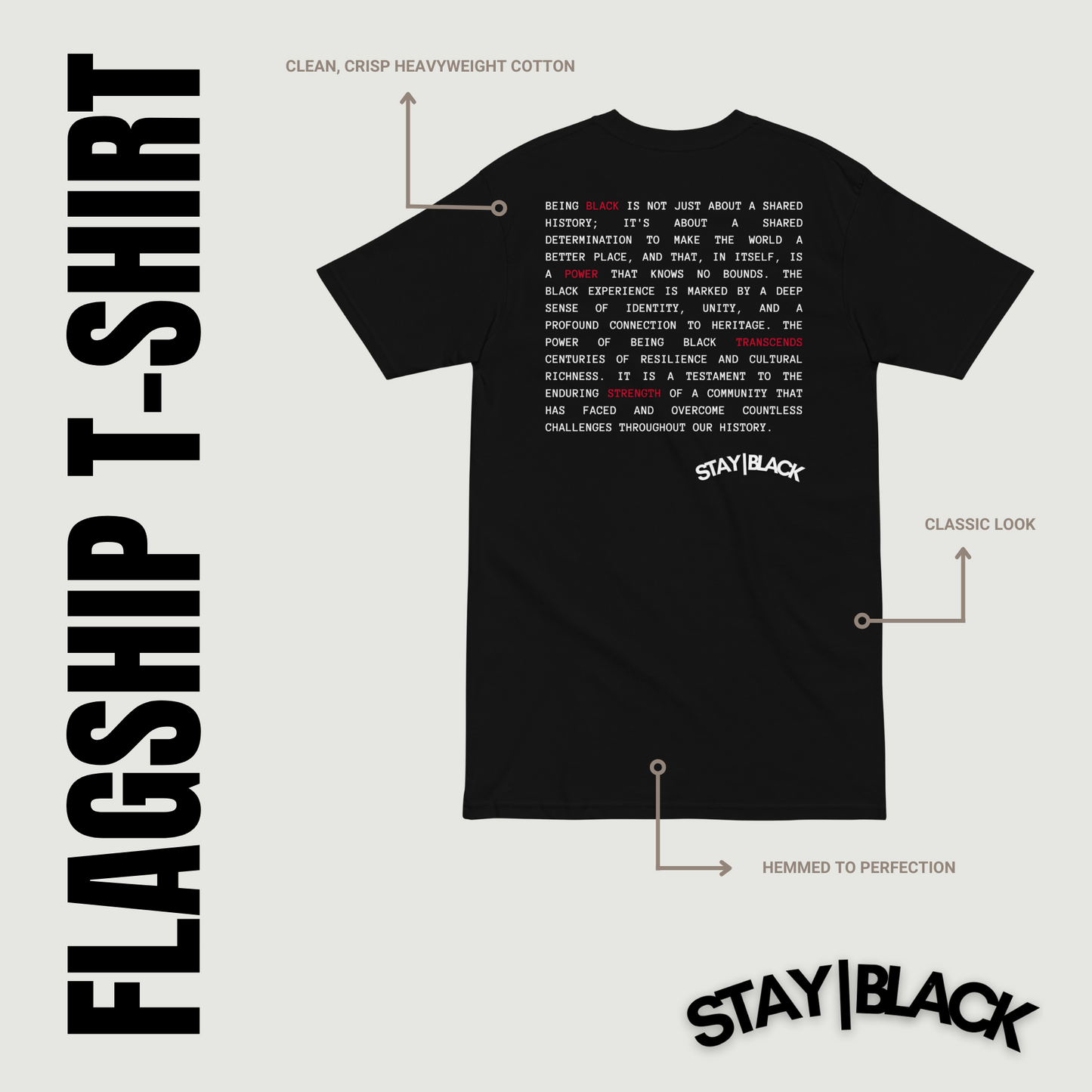 STAY|BLACK Flagship T-Shirt